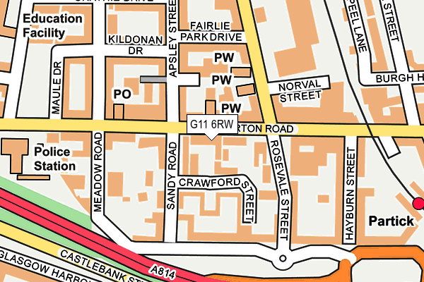 G11 6RW map - OS OpenMap – Local (Ordnance Survey) G11 6RW map - OS OpenMap – Local (Ordnance Survey)