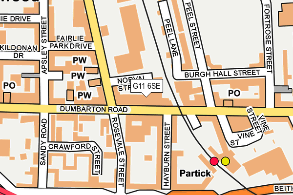 G11 6SE map - OS OpenMap – Local (Ordnance Survey) G11 6SE map - OS OpenMap – Local (Ordnance Survey)