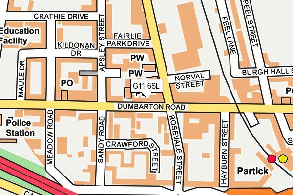 G11 6SL map - OS OpenMap – Local (Ordnance Survey) G11 6SL map - OS OpenMap – Local (Ordnance Survey)