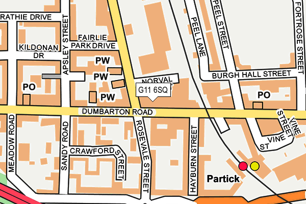 G11 6SQ map - OS OpenMap – Local (Ordnance Survey) G11 6SQ map - OS OpenMap – Local (Ordnance Survey)