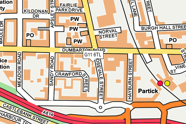 G11 6TL map - OS OpenMap – Local (Ordnance Survey) G11 6TL map - OS OpenMap – Local (Ordnance Survey)