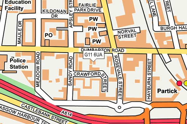 G11 6UA map - OS OpenMap – Local (Ordnance Survey)