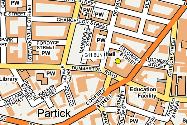 G11 6UN map - OS OpenMap – Local (Ordnance Survey) G11 6UN map - OS OpenMap – Local (Ordnance Survey)