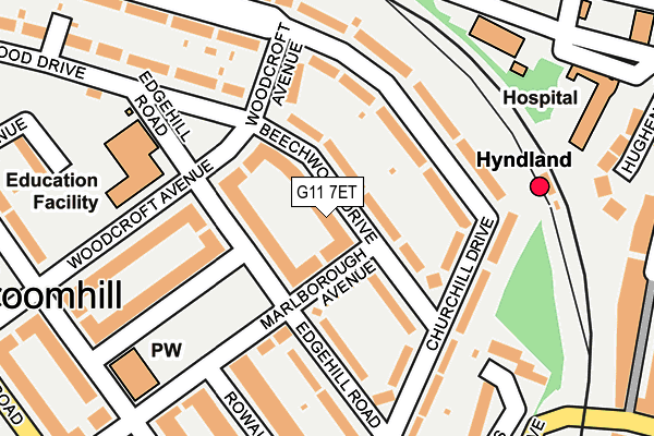 G11 7ET map - OS OpenMap – Local (Ordnance Survey) G11 7ET map - OS OpenMap – Local (Ordnance Survey)