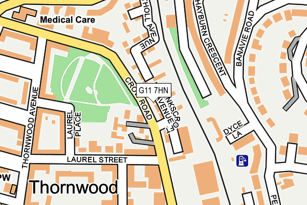 G11 7HN map - OS OpenMap – Local (Ordnance Survey) G11 7HN map - OS OpenMap – Local (Ordnance Survey)