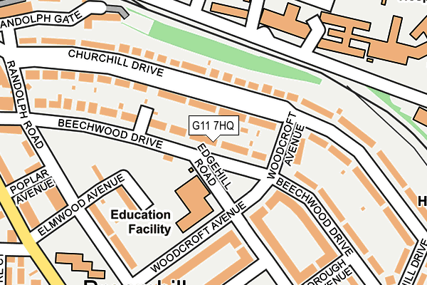G11 7HQ map - OS OpenMap – Local (Ordnance Survey) G11 7HQ map - OS OpenMap – Local (Ordnance Survey)