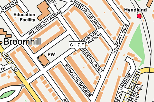 G11 7JF map - OS OpenMap – Local (Ordnance Survey) G11 7JF map - OS OpenMap – Local (Ordnance Survey)