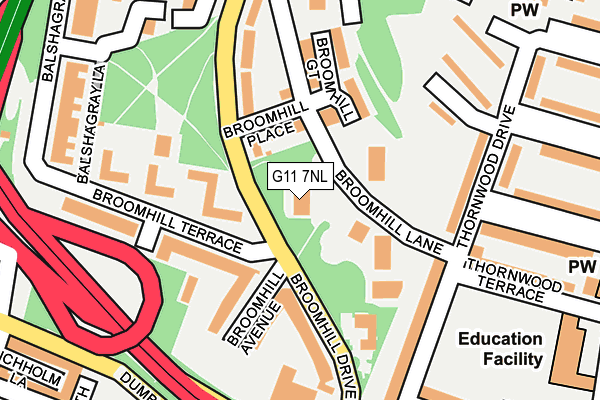 G11 7NL map - OS OpenMap – Local (Ordnance Survey) G11 7NL map - OS OpenMap – Local (Ordnance Survey)