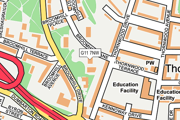 G11 7NW map - OS OpenMap – Local (Ordnance Survey) G11 7NW map - OS OpenMap – Local (Ordnance Survey)