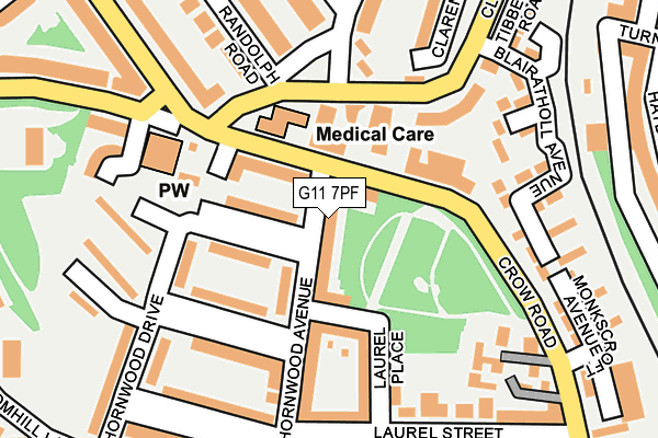 G11 7PF map - OS OpenMap – Local (Ordnance Survey) G11 7PF map - OS OpenMap – Local (Ordnance Survey)