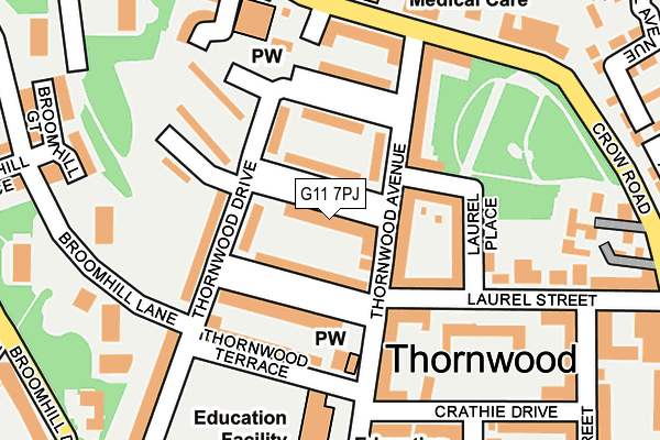 G11 7PJ map - OS OpenMap – Local (Ordnance Survey) G11 7PJ map - OS OpenMap – Local (Ordnance Survey)