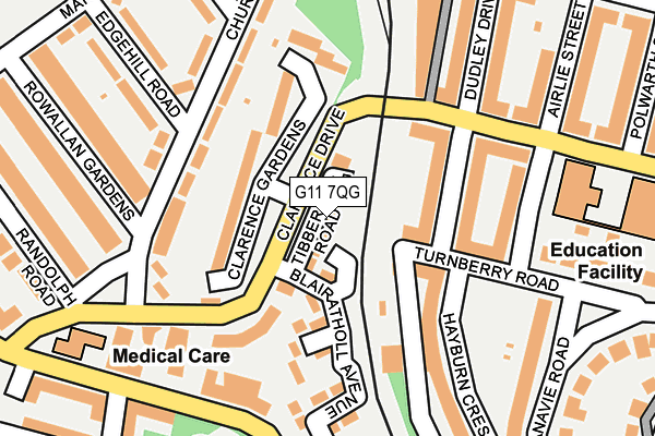 G11 7QG map - OS OpenMap – Local (Ordnance Survey) G11 7QG map - OS OpenMap – Local (Ordnance Survey)