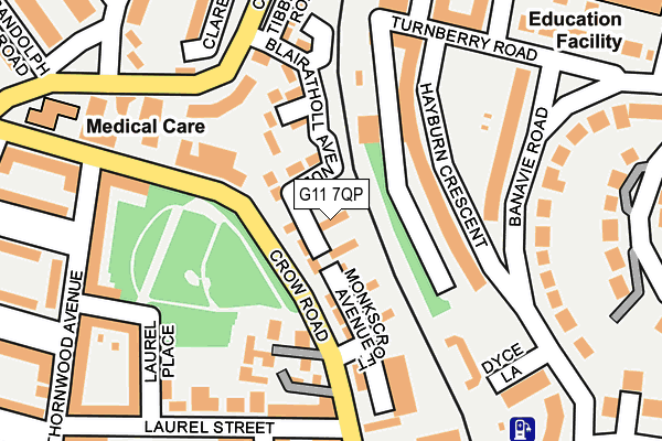 G11 7QP map - OS OpenMap – Local (Ordnance Survey) G11 7QP map - OS OpenMap – Local (Ordnance Survey)
