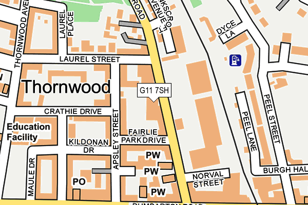 G11 7SH map - OS OpenMap – Local (Ordnance Survey) G11 7SH map - OS OpenMap – Local (Ordnance Survey)