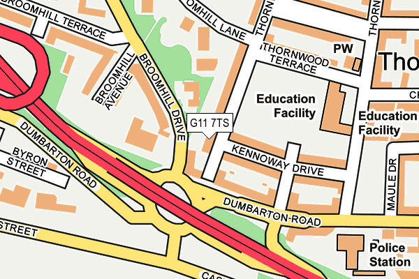 G11 7TS map - OS OpenMap – Local (Ordnance Survey) G11 7TS map - OS OpenMap – Local (Ordnance Survey)
