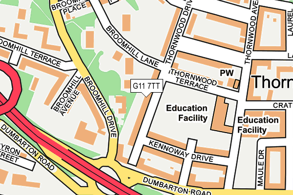 G11 7TT map - OS OpenMap – Local (Ordnance Survey) G11 7TT map - OS OpenMap – Local (Ordnance Survey)