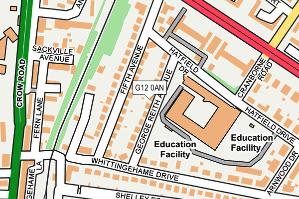 G12 0AN map - OS OpenMap – Local (Ordnance Survey) G12 0AN map - OS OpenMap – Local (Ordnance Survey)