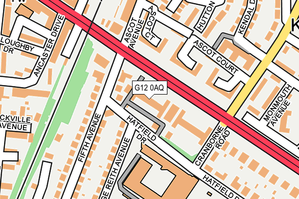 G12 0AQ map - OS OpenMap – Local (Ordnance Survey)