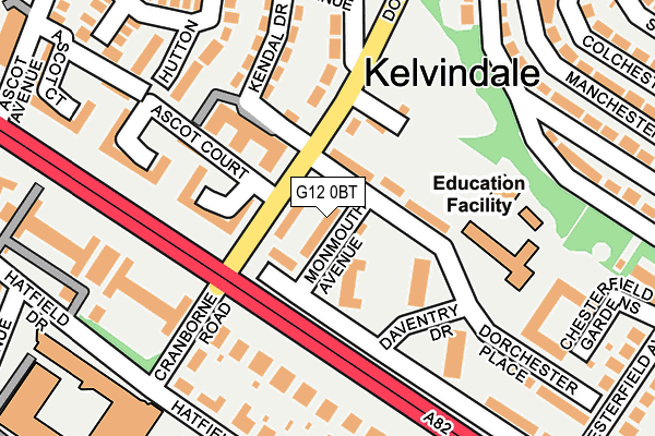 G12 0BT map - OS OpenMap – Local (Ordnance Survey) G12 0BT map - OS OpenMap – Local (Ordnance Survey)