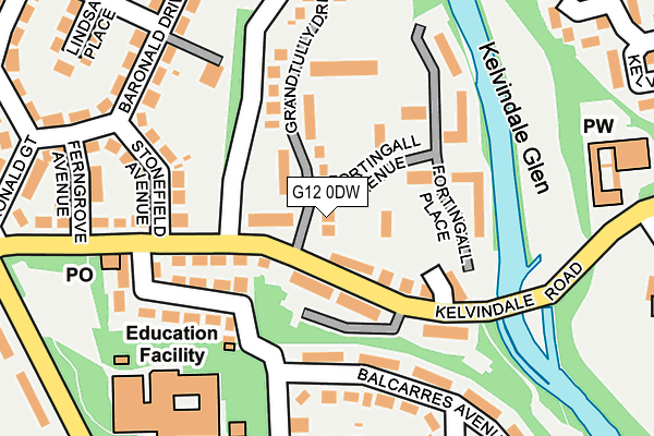 G12 0DW map - OS OpenMap – Local (Ordnance Survey) G12 0DW map - OS OpenMap – Local (Ordnance Survey)