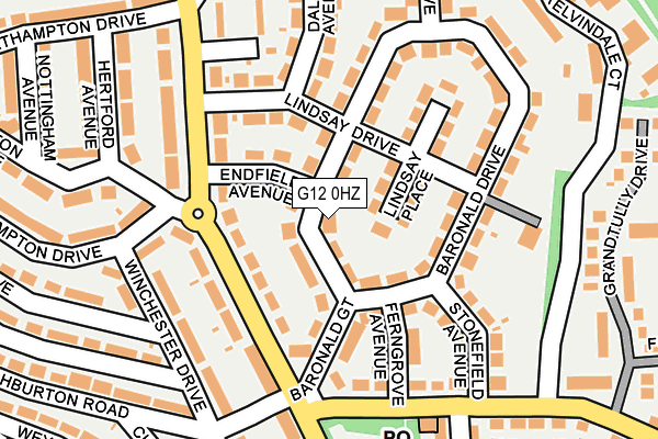 G12 0HZ map - OS OpenMap – Local (Ordnance Survey) G12 0HZ map - OS OpenMap – Local (Ordnance Survey)