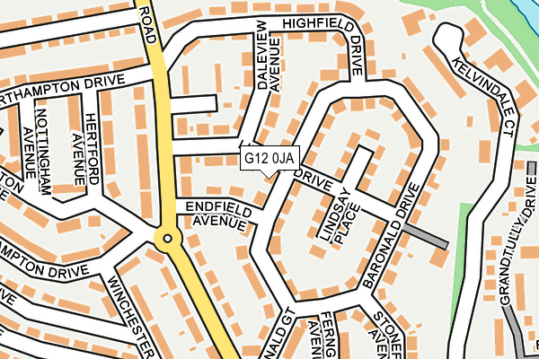 G12 0JA map - OS OpenMap – Local (Ordnance Survey) G12 0JA map - OS OpenMap – Local (Ordnance Survey)