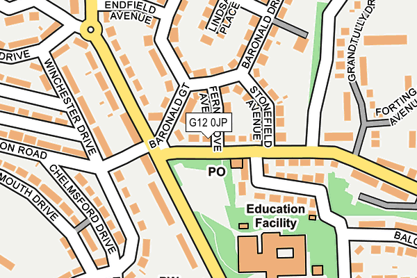 G12 0JP map - OS OpenMap – Local (Ordnance Survey) G12 0JP map - OS OpenMap – Local (Ordnance Survey)