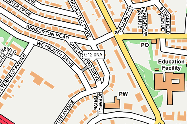 G12 0NA map - OS OpenMap – Local (Ordnance Survey) G12 0NA map - OS OpenMap – Local (Ordnance Survey)