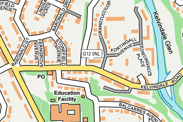 G12 0NL map - OS OpenMap – Local (Ordnance Survey) G12 0NL map - OS OpenMap – Local (Ordnance Survey)