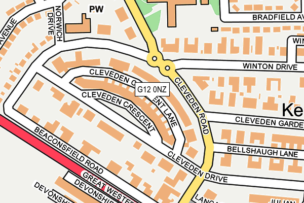 G12 0NZ map - OS OpenMap – Local (Ordnance Survey) G12 0NZ map - OS OpenMap – Local (Ordnance Survey)