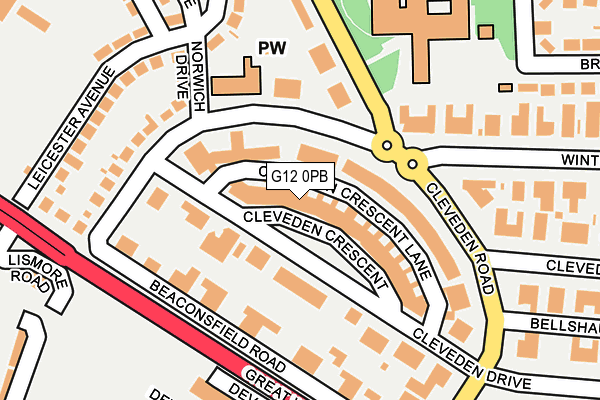 G12 0PB map - OS OpenMap – Local (Ordnance Survey) G12 0PB map - OS OpenMap – Local (Ordnance Survey)