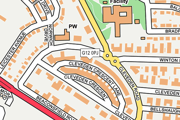 G12 0PJ map - OS OpenMap – Local (Ordnance Survey) G12 0PJ map - OS OpenMap – Local (Ordnance Survey)