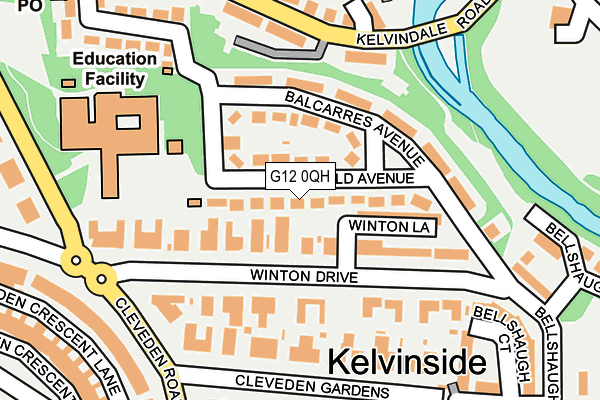 G12 0QH map - OS OpenMap – Local (Ordnance Survey) G12 0QH map - OS OpenMap – Local (Ordnance Survey)