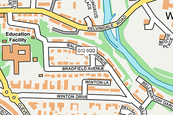 G12 0QQ map - OS OpenMap – Local (Ordnance Survey) G12 0QQ map - OS OpenMap – Local (Ordnance Survey)