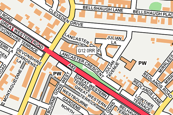 G12 0RR map - OS OpenMap – Local (Ordnance Survey) G12 0RR map - OS OpenMap – Local (Ordnance Survey)