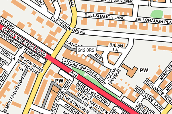 G12 0RS map - OS OpenMap – Local (Ordnance Survey) G12 0RS map - OS OpenMap – Local (Ordnance Survey)