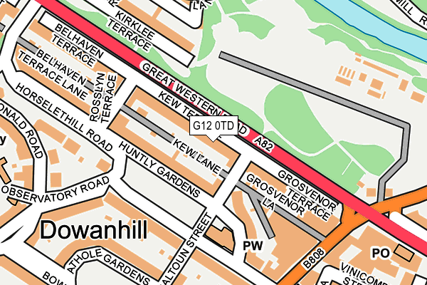 G12 0TD map - OS OpenMap – Local (Ordnance Survey) G12 0TD map - OS OpenMap – Local (Ordnance Survey)