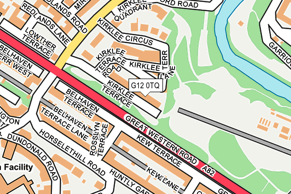 G12 0TQ map - OS OpenMap – Local (Ordnance Survey) G12 0TQ map - OS OpenMap – Local (Ordnance Survey)