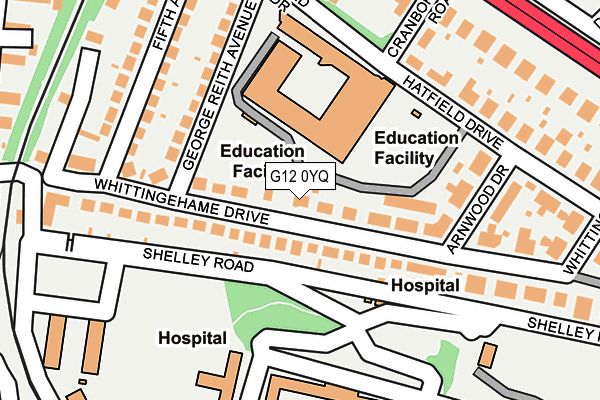 G12 0YQ map - OS OpenMap – Local (Ordnance Survey) G12 0YQ map - OS OpenMap – Local (Ordnance Survey)