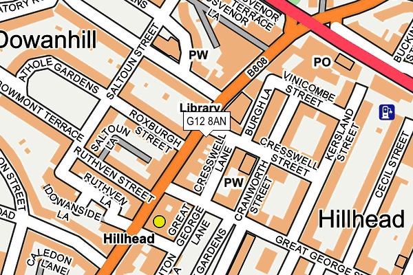 G12 8AN map - OS OpenMap – Local (Ordnance Survey) G12 8AN map - OS OpenMap – Local (Ordnance Survey)