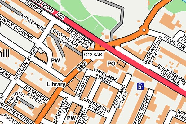 G12 8AR map - OS OpenMap – Local (Ordnance Survey) G12 8AR map - OS OpenMap – Local (Ordnance Survey)