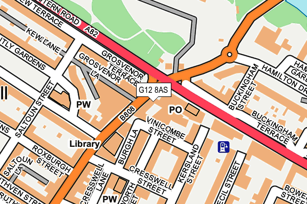 G12 8AS map - OS OpenMap – Local (Ordnance Survey) G12 8AS map - OS OpenMap – Local (Ordnance Survey)