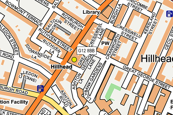 G12 8BB map - OS OpenMap – Local (Ordnance Survey) G12 8BB map - OS OpenMap – Local (Ordnance Survey)