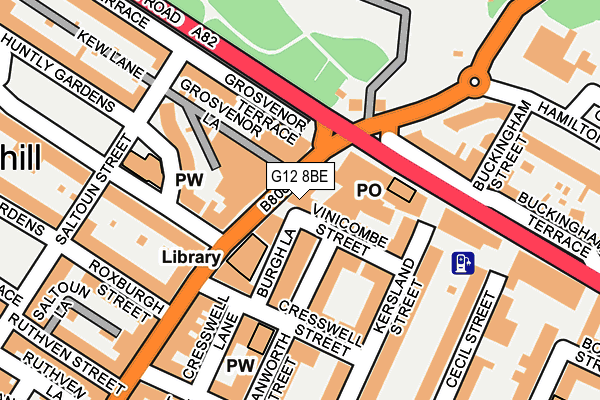 G12 8BE map - OS OpenMap – Local (Ordnance Survey) G12 8BE map - OS OpenMap – Local (Ordnance Survey)