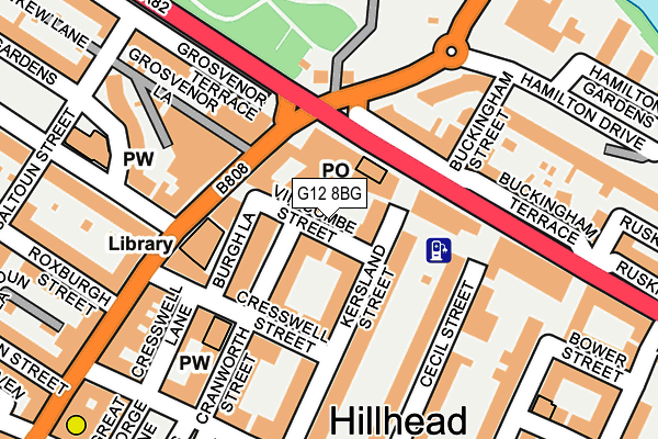 G12 8BG map - OS OpenMap – Local (Ordnance Survey) G12 8BG map - OS OpenMap – Local (Ordnance Survey)