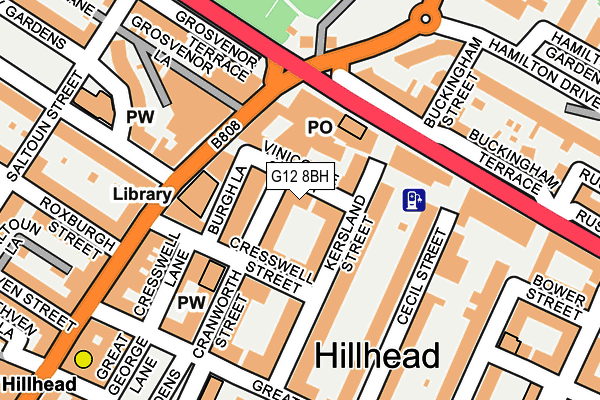 G12 8BH map - OS OpenMap – Local (Ordnance Survey) G12 8BH map - OS OpenMap – Local (Ordnance Survey)