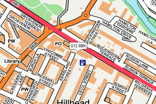 G12 8BN map - OS OpenMap – Local (Ordnance Survey) G12 8BN map - OS OpenMap – Local (Ordnance Survey)