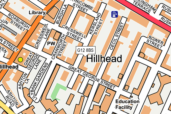 G12 8BS map - OS OpenMap – Local (Ordnance Survey) G12 8BS map - OS OpenMap – Local (Ordnance Survey)