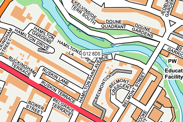 G12 8DS map - OS OpenMap – Local (Ordnance Survey) G12 8DS map - OS OpenMap – Local (Ordnance Survey)