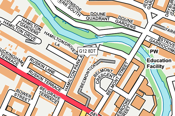 G12 8DT map - OS OpenMap – Local (Ordnance Survey) G12 8DT map - OS OpenMap – Local (Ordnance Survey)